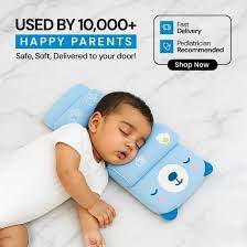 Soft Cotton Baby Pillow with Head & Neck Support
